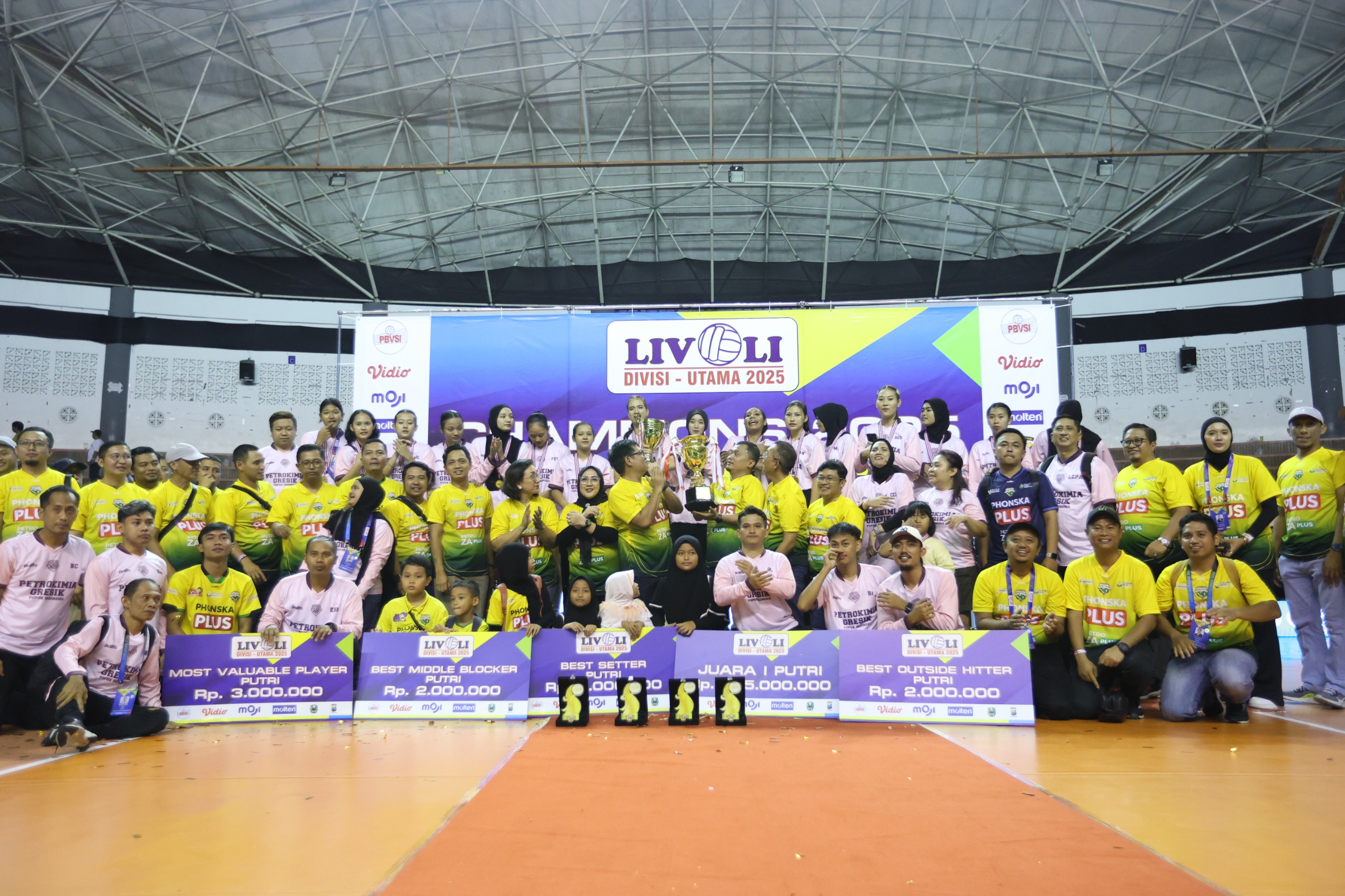 Petrokimia Gresik Kembali Raih Gelar Juara untuk Ketiga Kalinya