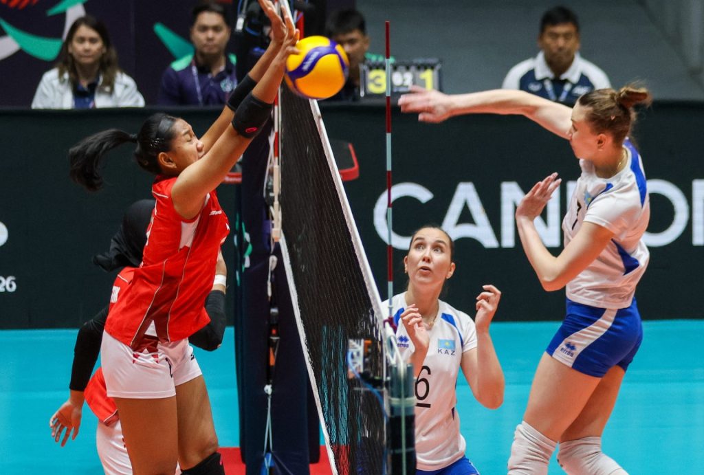 Timnas voli putri Indonesia kalah 0-3 dari Kazakstan di AVC Cup 2026, Candon City, Filipina.