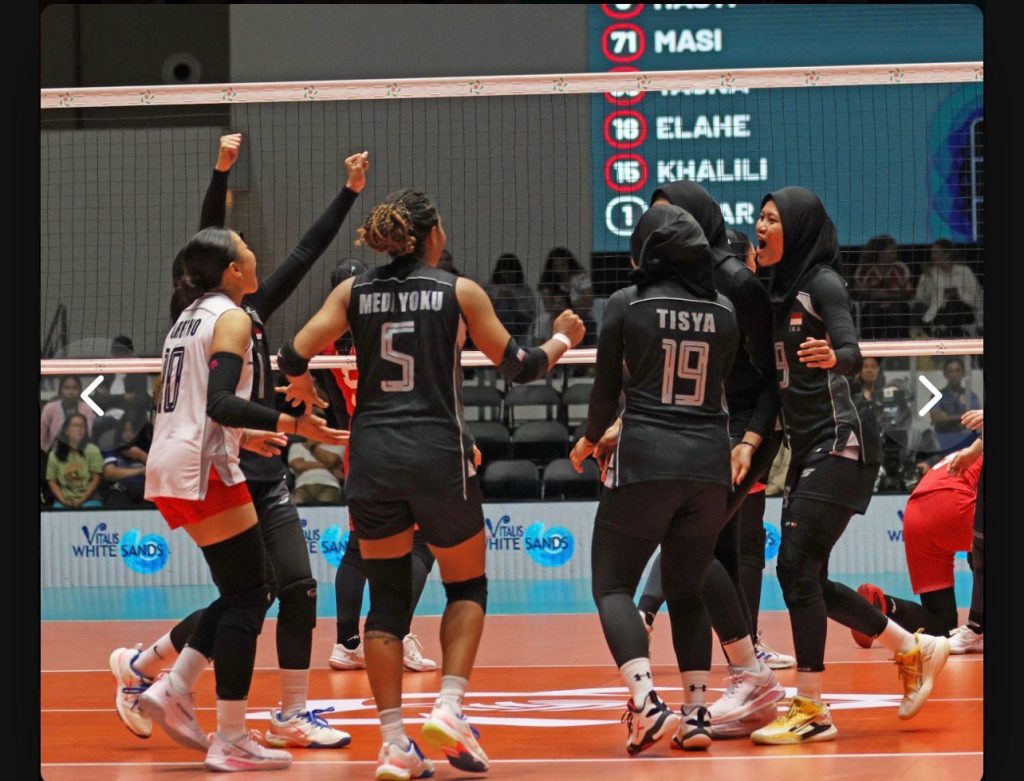 Tim voli putri Indonesia kalahkan Iran 3-1 di AVC Cup Women 2026, Candon City, Filipina.