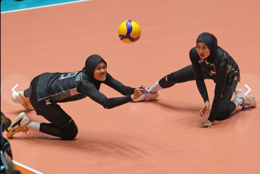 Tim voli putri Indonesia kalahkan Iran 3-1 di AVC Cup Women 2026, Candon City, Filipina.