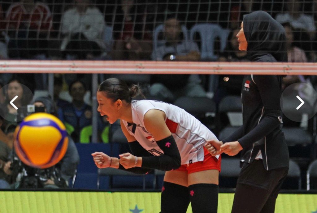 Tim voli putri Indonesia kalahkan Iran 3-1 di AVC Cup Women 2026, Candon City, Filipina.